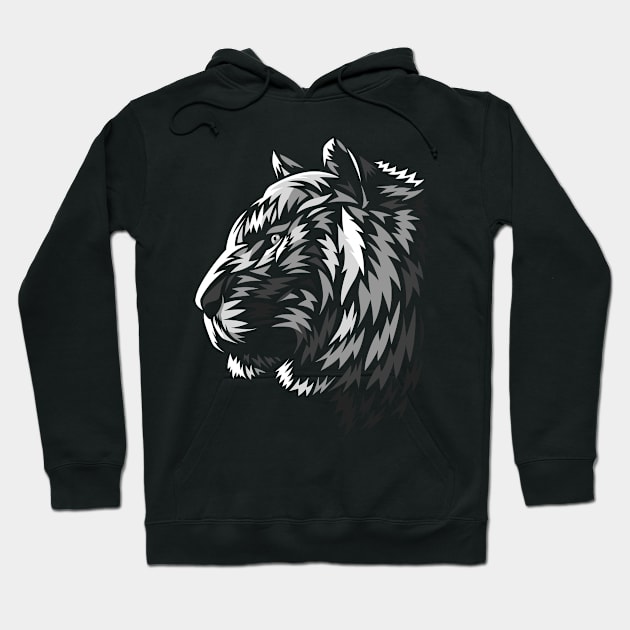 Tribal profile tiger Hoodie by albertocubatas